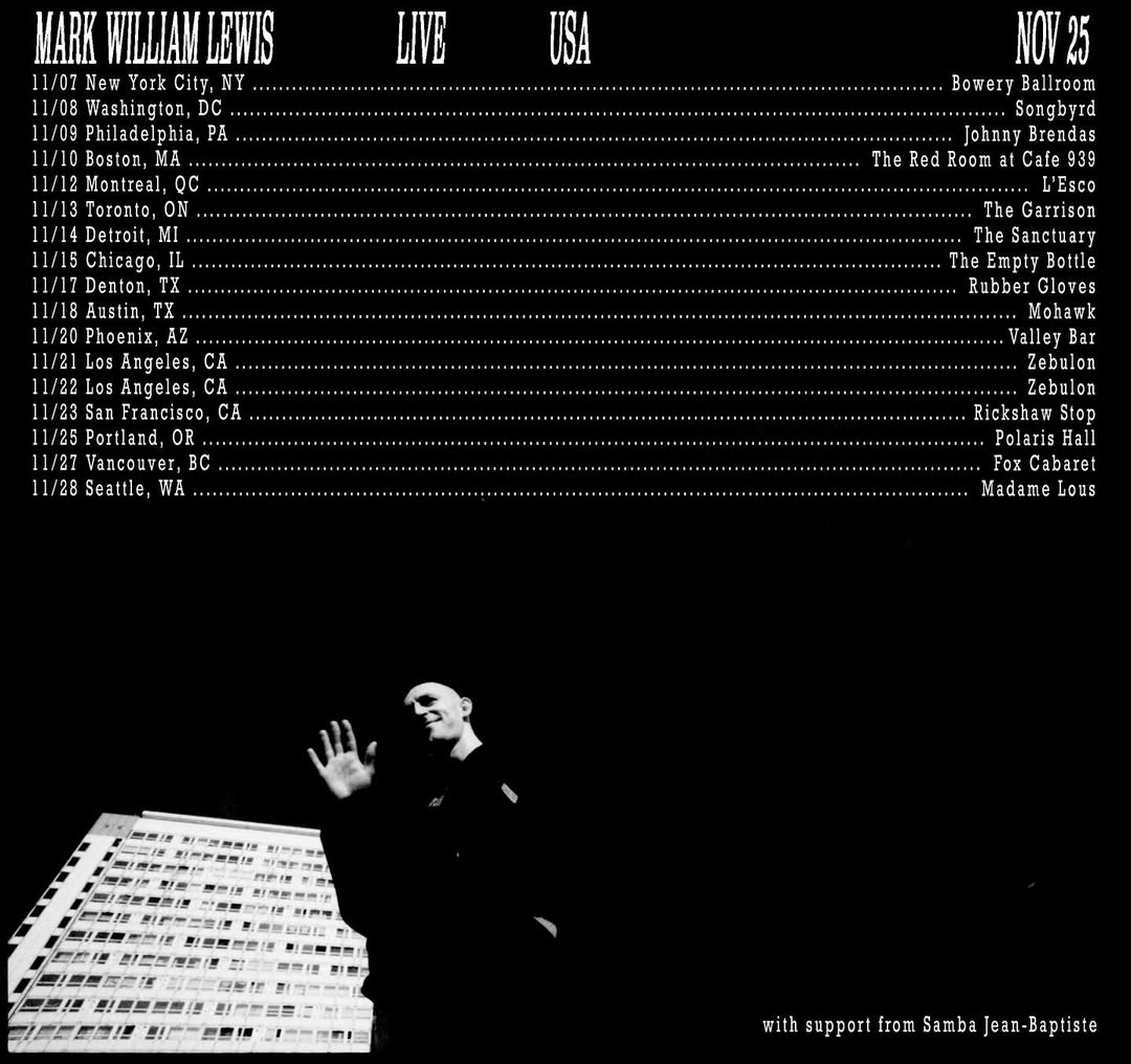 Mark William Lewis Tour Poster 2026